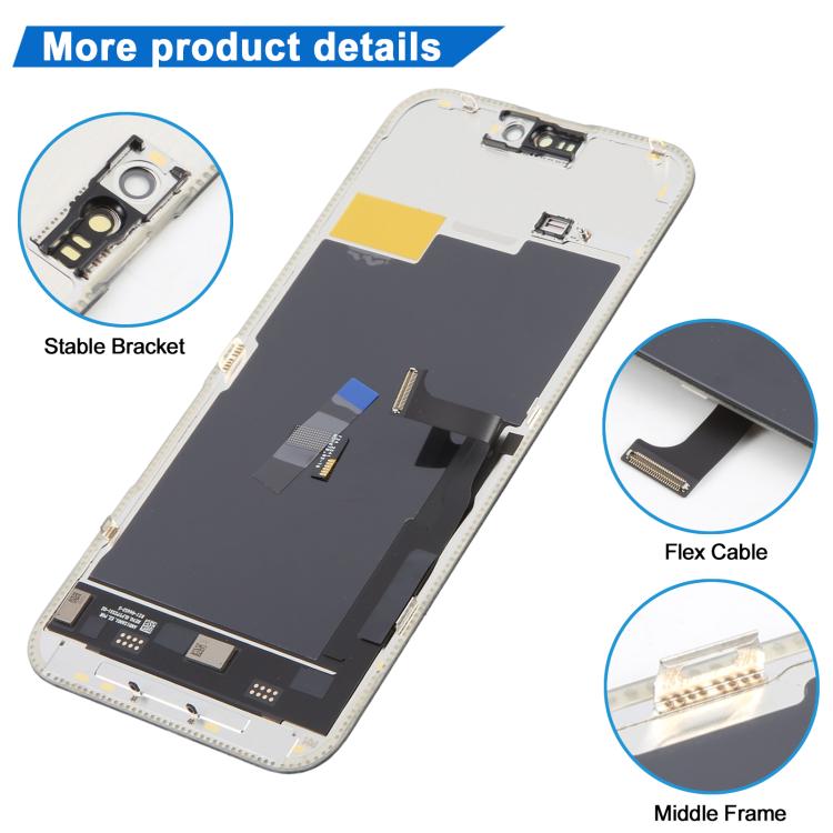 Schermo LCD OLED morbido JK per iPhone 15 Pro Max, For iPhone 15 Pro Max