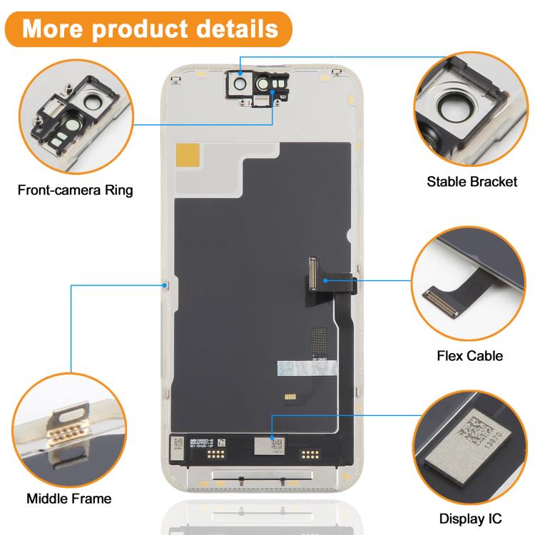 Schermo OLED morbido HXL per iPhone 15 Pro, For iPhone 15 Pro