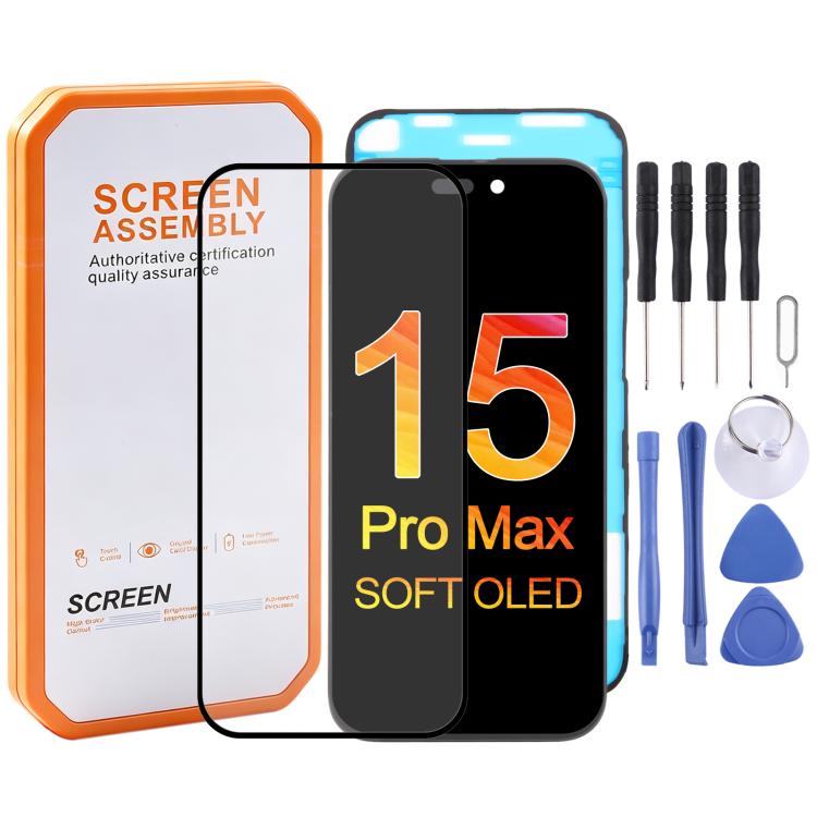 Schermo OLED morbido HXL per iPhone 15 Pro Max, For iPhone 15 Pro Max