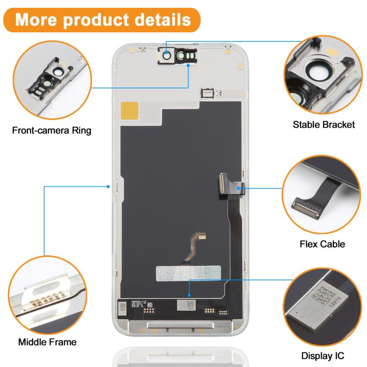 Schermo OLED morbido HXL per iPhone 15 Pro Max, For iPhone 15 Pro Max