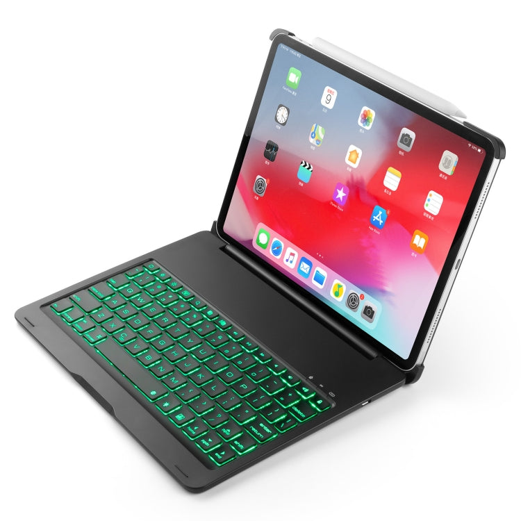 F105A Custodia per tablet con tastiera wireless Bluetooth backplane in alluminio con retroilluminazione colorata per iPad Pro da 11 pollici （2018）