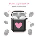 Custodia protettiva in TPU per AirPods con motivo a cuore