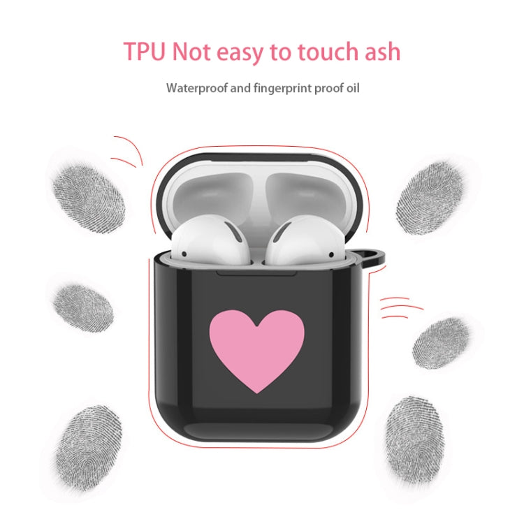 Custodia protettiva in TPU per AirPods con motivo a cuore