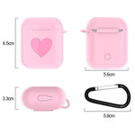 Custodia protettiva in TPU per AirPods con motivo a cuore