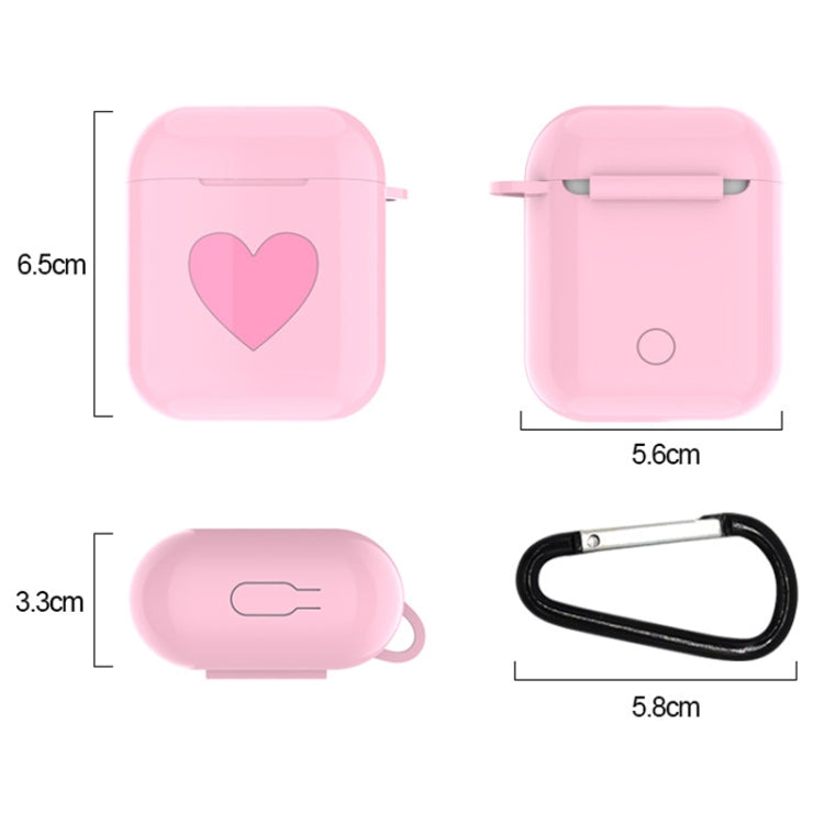 Custodia protettiva in TPU per AirPods con motivo a cuore