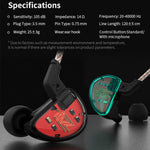 Auricolari KZ AS10 In-Ear con Microfono HD