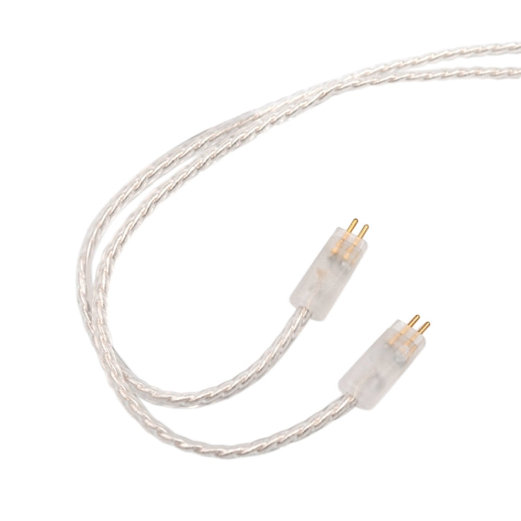 Cavo placcato argento 8 pin per auricolari KZ