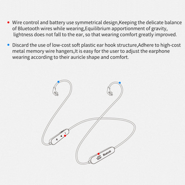 Cavo Bluetooth KZ ad alta fedeltà per auricolari KZ