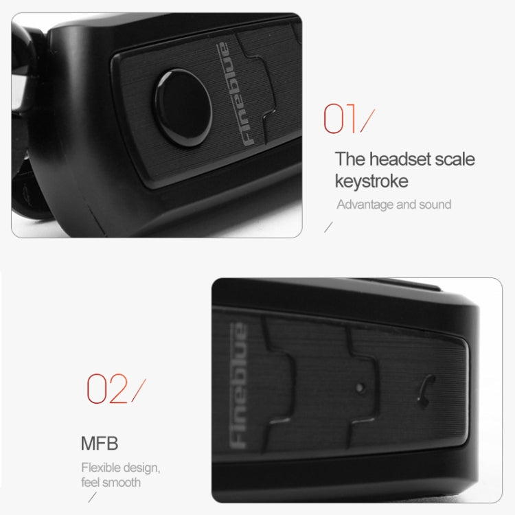 Auricolare Bluetooth Fineblue F910 con vibrazione e promemoria