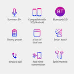 Auricolare Bluetooth TWS Sport i9 Touch Wireless