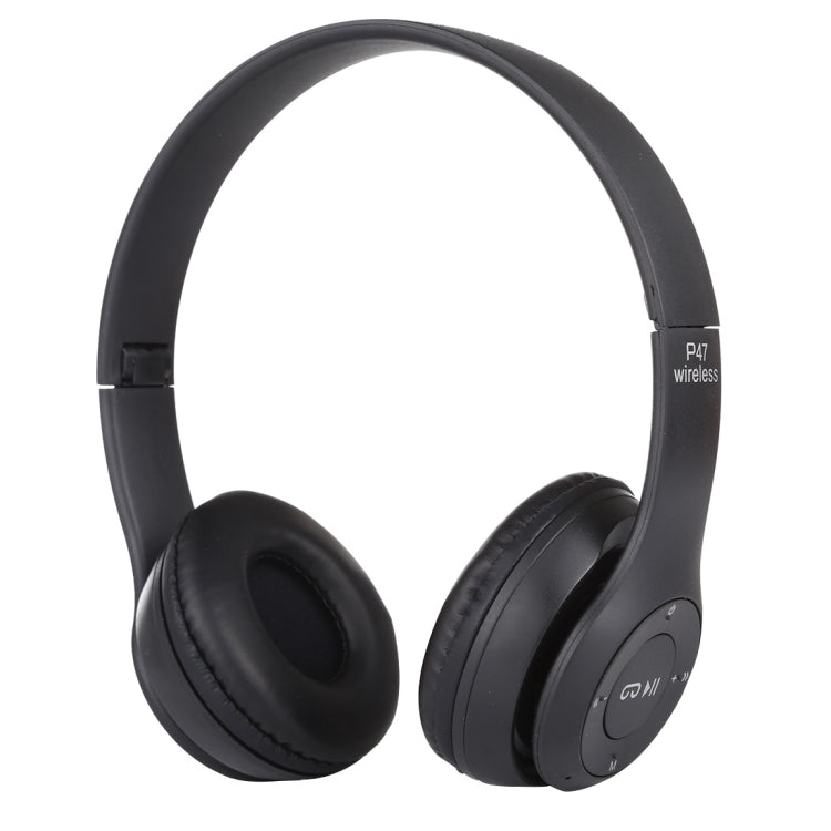Cuffie Bluetooth wireless pieghevoli P47 con jack audio da 3,5 mm, supporto MP3 / FM / chiamata, P47 Black, P47 Blue, P47 Red, P47 White, P47 Green