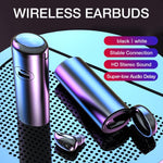 Auricolari wireless V21 Mini Bluetooth V5.0 con scatola ricarica