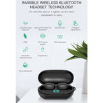 Auricolari Bluetooth H6 TWS con ricarica e display digitale