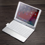 F102AS Per iPad 10.2 pollici Custodia tablet in pelle girevole colorata retroilluminata con tastiera Bluetooth con funzione slot per penna