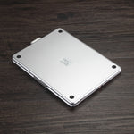 F102AS Per iPad 10.2 pollici Custodia tablet in pelle girevole colorata retroilluminata con tastiera Bluetooth con funzione slot per penna