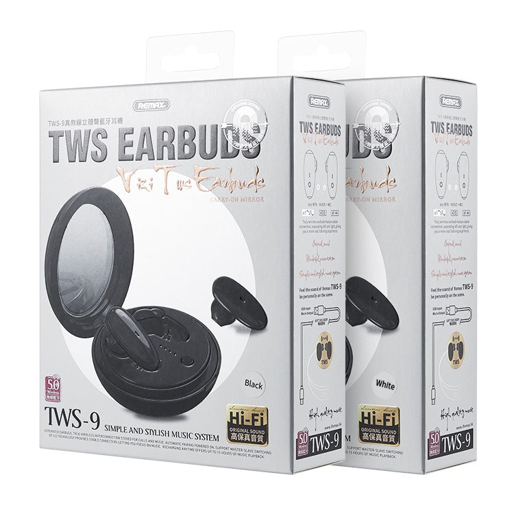 Auricolare stereo wireless Bluetooth REMAX TWS-9 con scatola di ricarica