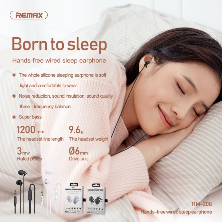 Auricolare stereo in-ear REMAX RM-208 con microfono