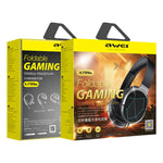 Awei A799BL Bluetooth 5.0 Cuffie da gioco Bluetooth pieghevoli montate sulla testa