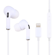 Auricolare cablato in-ear con microfono bianco