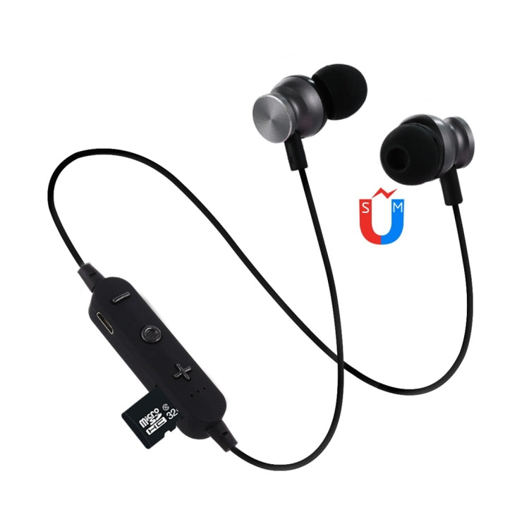 Auricolare Bluetooth F17 Bluetooth 4.2 con design a collo appeso, supporto per riproduzione musicale, commutazione, controllo volume e risposta