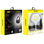 awei A780BL Bluetooth 5.0 Cuffie Bluetooth wireless bassi pieghevoli con jack Aux da 3,5 mm, A780BL