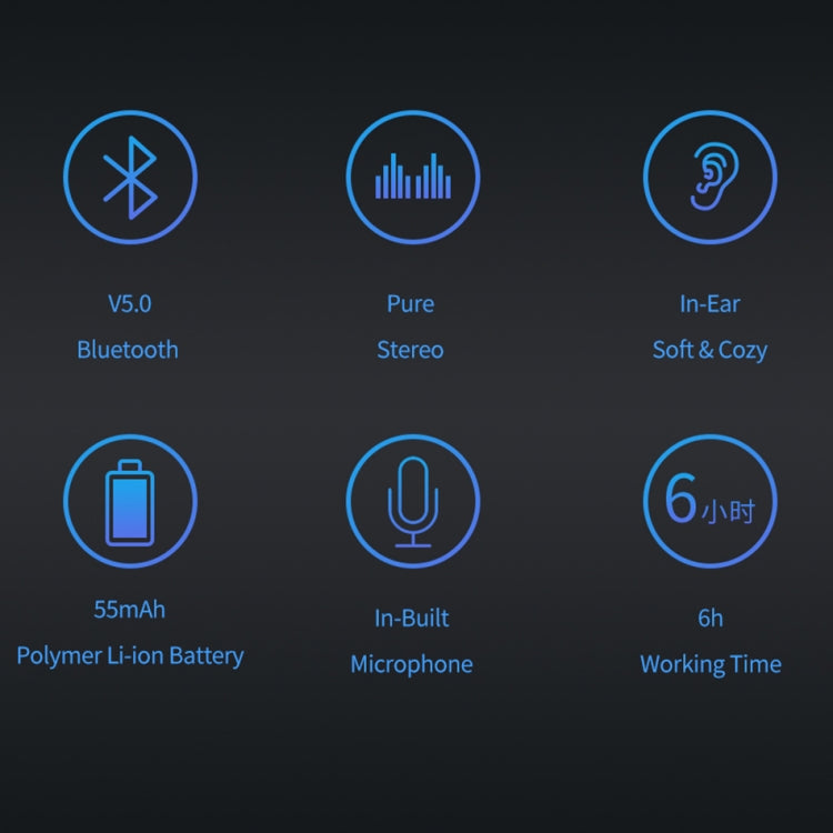 Awei N5 Auricolare Bluetooth 5.0 wireless binaurale