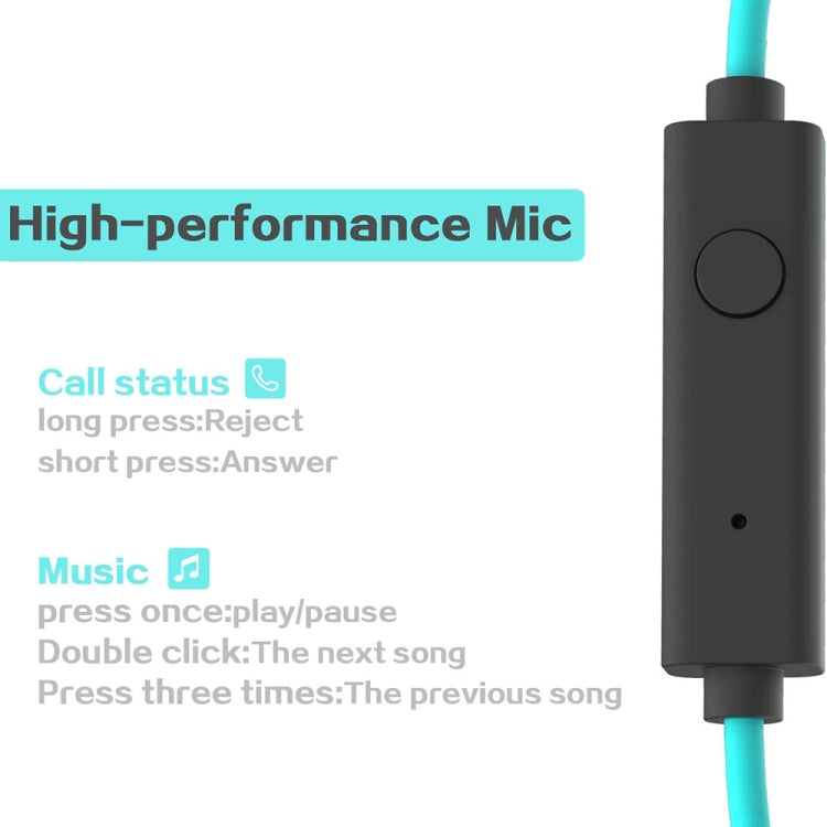 Mucro ML233 Cuffie sportive da corsa cablate pieghevoli Auricolari stereo in-ear con archetto da collo notturno, Lunghezza cavo: 1,2 m, ML233 (Blue)