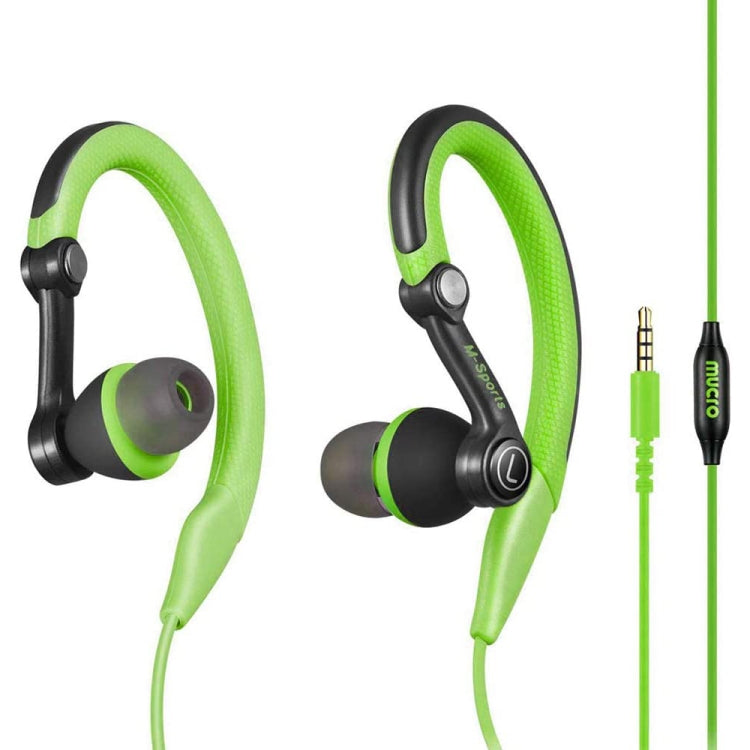 Mucro MB-232 Auricolari sportivi in-ear da corsa Cuffie stereo cablate con gancio per l'orecchio per jogging in palestra