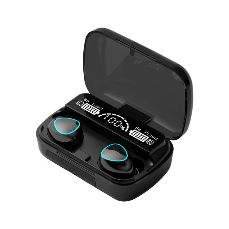 Auricolare Bluetooth wireless M10 Bluetooth 5.1 TWS con display digitale con scatola di ricarica, supporto Touch, Siri e display batteria, M10 Black, M10 Green