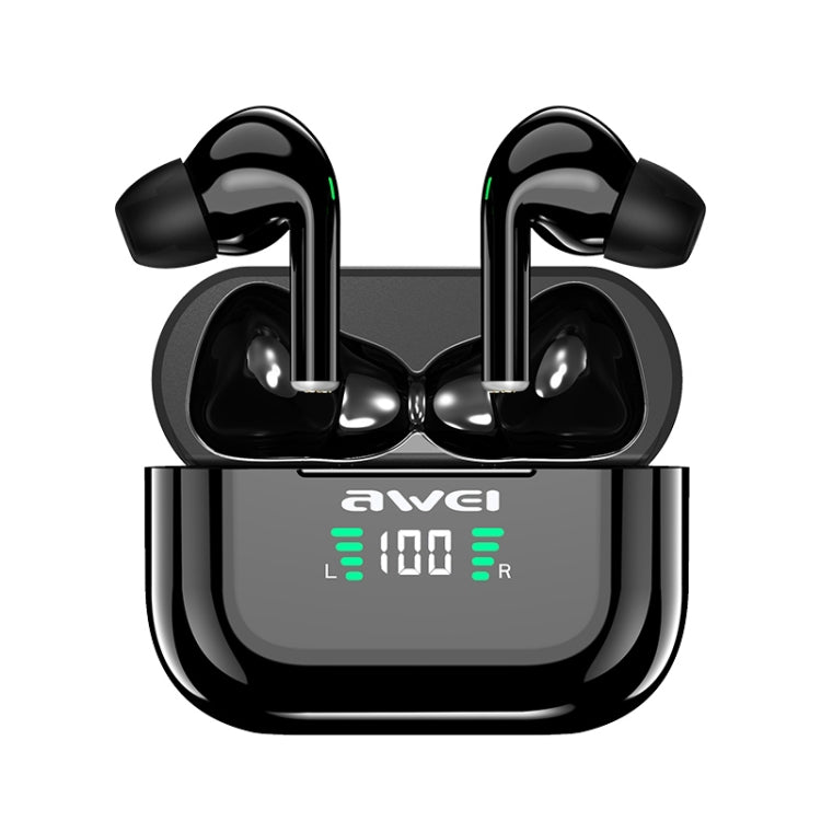awei T29P Bluetooth V5.0 LED Display digitale Ture Wireless Sports IPX4 Auricolare TWS impermeabile con custodia di ricarica