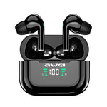 awei T29P Bluetooth V5.0 LED Display digitale Ture Wireless Sports IPX4 Auricolare TWS impermeabile con custodia di ricarica