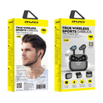 awei T29P Bluetooth V5.0 LED Display digitale Ture Wireless Sports IPX4 Auricolare TWS impermeabile con custodia di ricarica