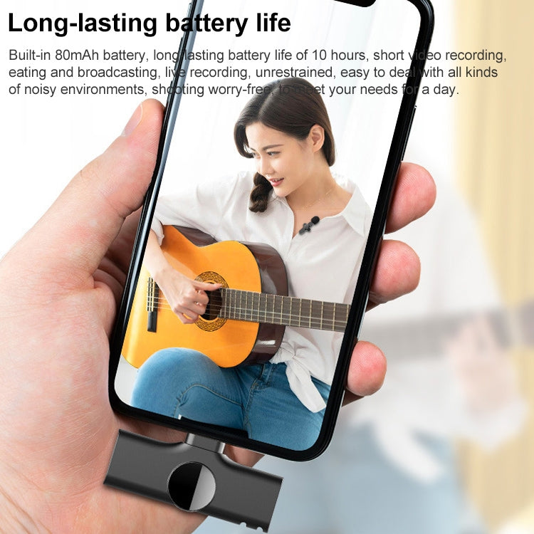 Microfono lavalier wireless per dispositivi Apple 8 pin