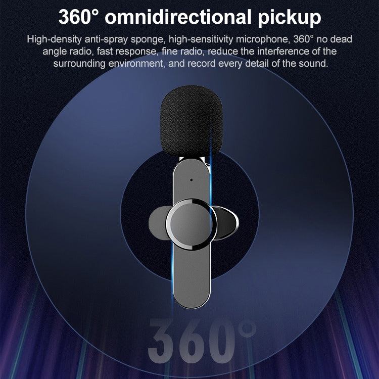 Microfono lavalier wireless per dispositivi Apple 8 pin