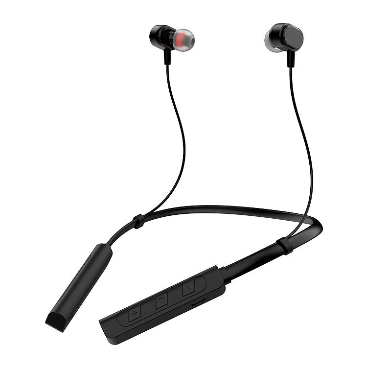 AIN MK-I01 IPX4 Auricolare Bluetooth sportivo con controllo via cavo, impermeabile, montato sul collo, con fibbia per cavo, supporto per chiamate e assistente vocale