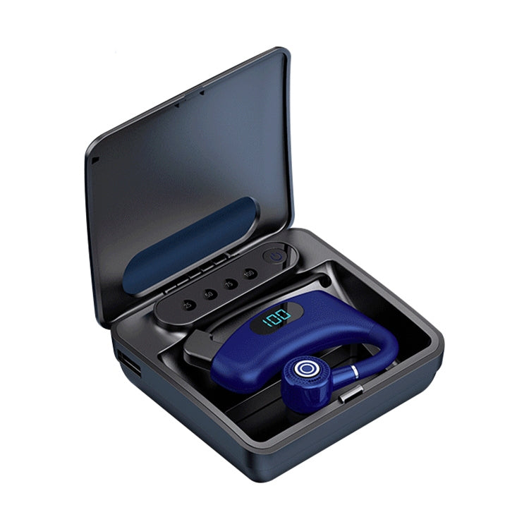 V12 Bluetooth 5.2 Auricolare Bluetooth wireless con display digitale LED intelligente stile orecchio appeso da lavoro con scatola di ricarica