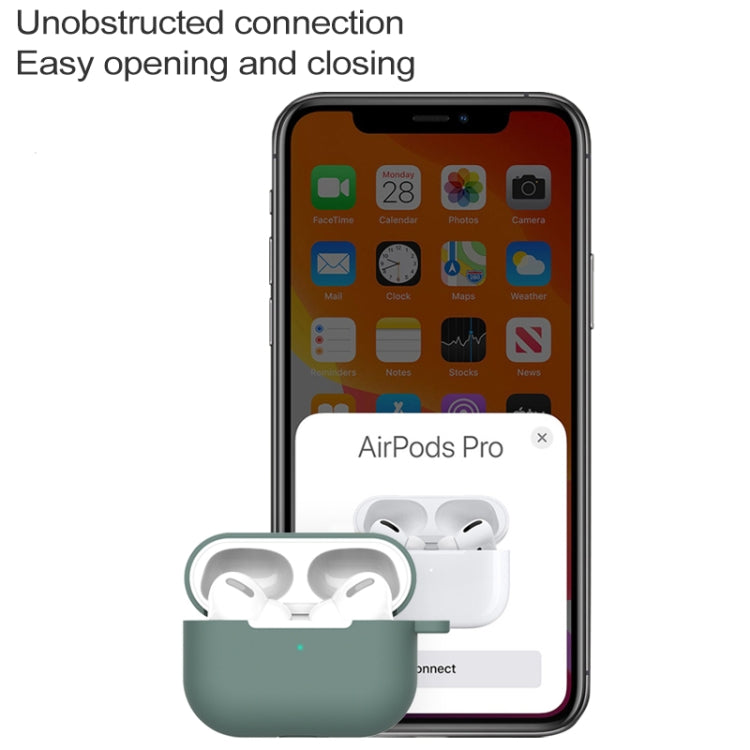 Per AirPods Pro Custodia protettiva per auricolari wireless in silicone con foro per cordino, with Lanyard Hole