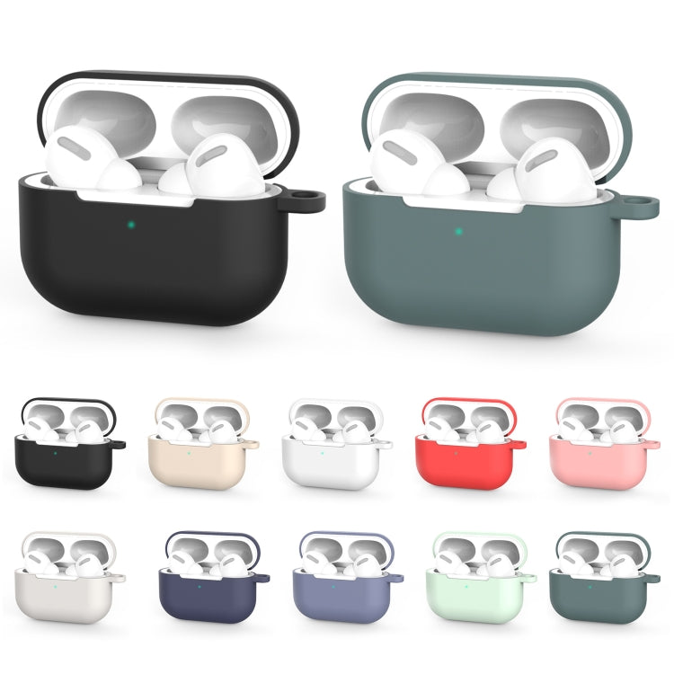 Per AirPods Pro Custodia protettiva per auricolari wireless in silicone con foro per cordino, with Lanyard Hole