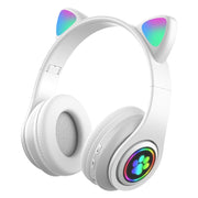 Auricolare Bluetooth wireless con luce sfumata a LED B39 Cat Ear Design