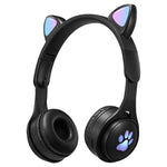 Auricolari Bluetooth Cat Paw con luci RGB colorate