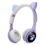 Auricolari Bluetooth Cat Paw con luci RGB