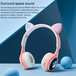 Auricolari Bluetooth Cat Paw con luci RGB colorate