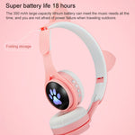 Auricolari Bluetooth Cat Paw con luci RGB colorate