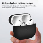 Per AirPods Pro Litchi Texture Custodia protettiva per auricolari wireless in silicone