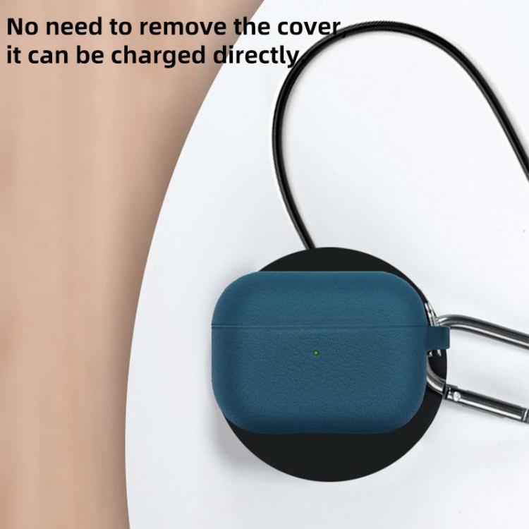 Per AirPods Pro Litchi Texture Custodia protettiva per auricolari wireless in silicone