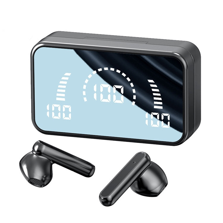 Auricolare Bluetooth wireless V9 Mirror Noodle con vano di ricarica