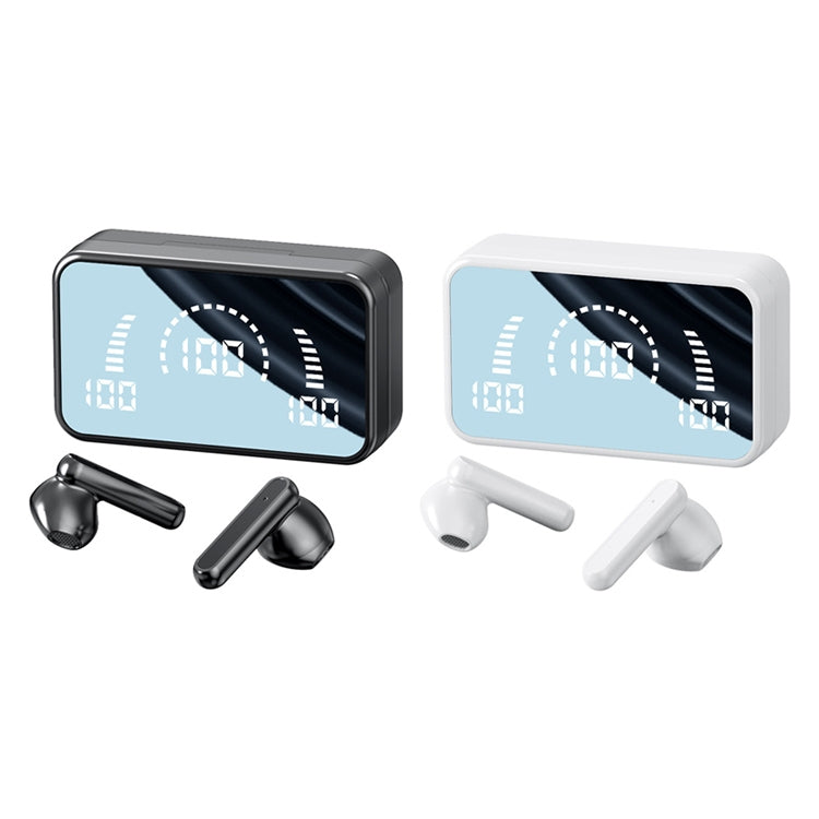 Auricolare Bluetooth wireless V9 Mirror Noodle con vano di ricarica