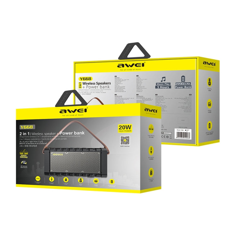 Altoparlante Bluetooth da esterno awei Y668 20W TWS