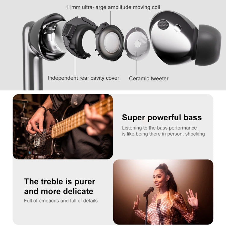 Auricolare Bluetooth originale Honor Earbuds 3 Pro TWS con riduzione del rumore e rilevamento della temperatura corporea