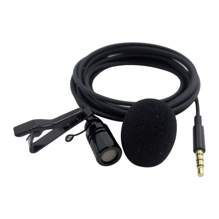 ZS0154 Microfono lavalier per registrazione con clip per collare per cellulare, lunghezza cavo: 1,2 m, 1.2m